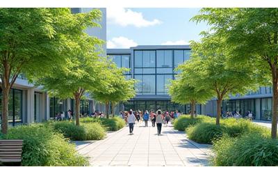 緑化政策が実施されたB市の市役所周辺