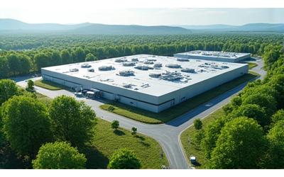 製造工場周辺の緑化された広大な敷地