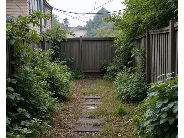 ワークショップ受講前のがらりと荒れた庭